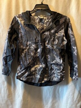 adidas Black & White Patterned Hooded Jacket